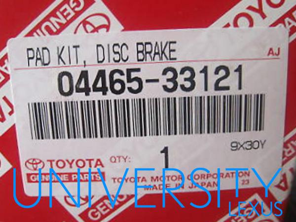 Nib, new original 1997-1999 lexus es300 front brake pads, pad kit