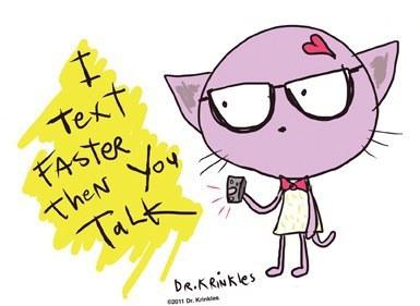 I text faster than you talk! funny vinyl decal/sticker for car or laptop