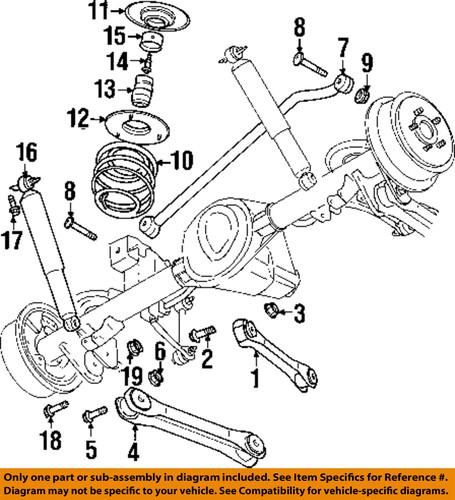 Jeep oem 6503085 rear suspension-upper control arm bolt