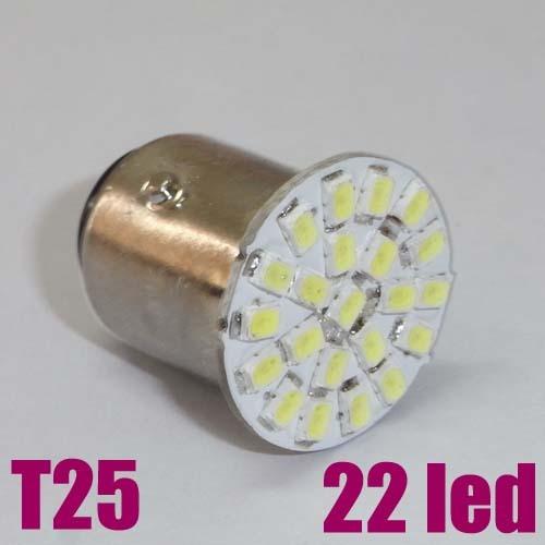 1x new white t25/s25 1157 2057 22 led car turn brake light bulb lamp 1.4w 116ma