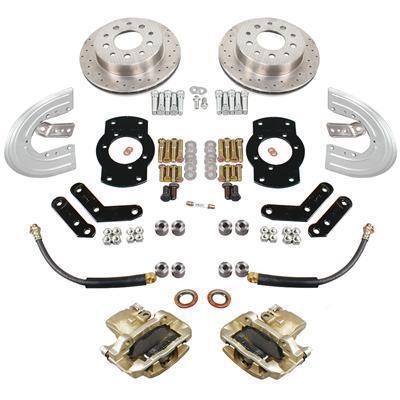 Summit disc brakes rear 10.50" drilled rotors 1-piston caliper chevy 7.5" axle