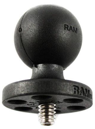 Ram mount base for camera/camcorder 1 inch ball 1/4-20 stud black universal