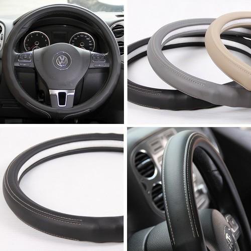 14"-15" 38cm chevrolet 58005 leather suv truck steering wheel cover black honda