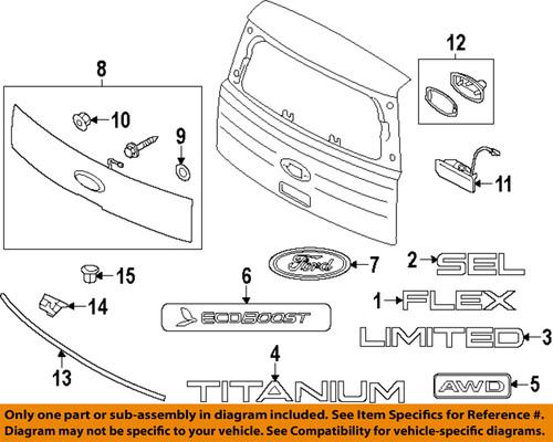 Ford oem 5f9z7442528ea trunk lid-emblem badge nameplate