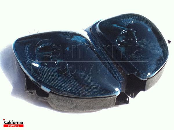 Cbk carbon fiber cwes headlight housings & blue lenses mazda rx-7 fd3s 93-97 usa