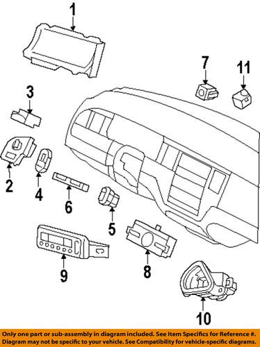 Ford oem bw1z10a936a cluster & switches-air bag lamp