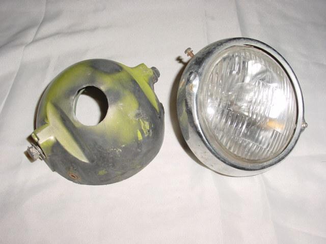 1974 honda mt125 headlight, trim ring, case/bucket