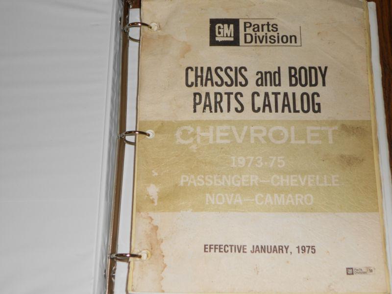 1973-1975 chevrolet parts book / original parts catalog