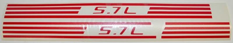 1997 2004 c5 corvette ls1 5.7 fuel rail cover vinyl decal red