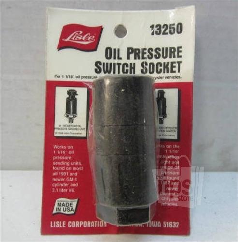 Lisle 13250 oil pressure switch socket 1-1/16" for 1987 & newer gm/chrysler new