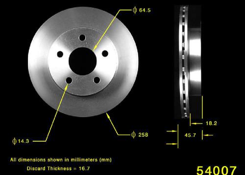 Bendix prt1880 rear brake rotor/disc-disc brake rotor