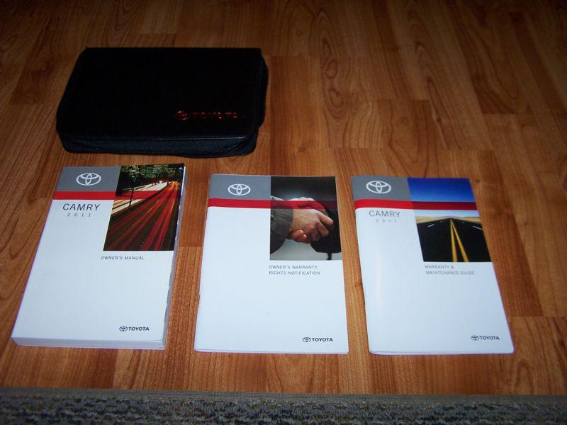 2011 toyota camry owners manual set with case free shipping