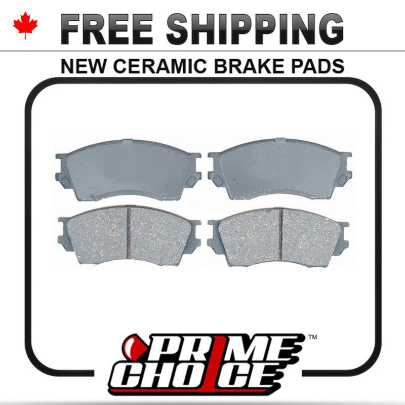 New premium complete set of front ceramic disc brake pads with shims