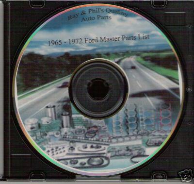 1965 - 1972 ford master parts list catalog cd