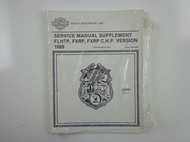 Harley davidson 1989 flhtp fxrp chp police supplement service manual 99483-89sp