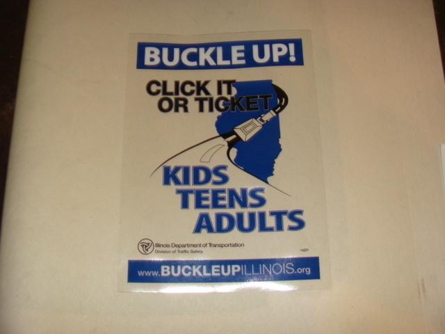 Police dare bumper sticker buckle up click it or ticket 3 stickers 1 price