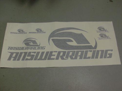 Answer sticker kit decal black truck car window trailer mx atv motocross