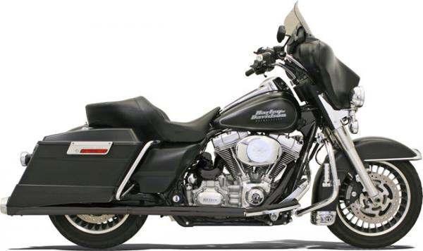 Bassani +p stepped true dual megaphone exhaust system blk/chr harley fltrxse2 13