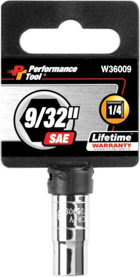 Performance tool w36009 - 1/4" drive ~ 9/32"  6 point socket