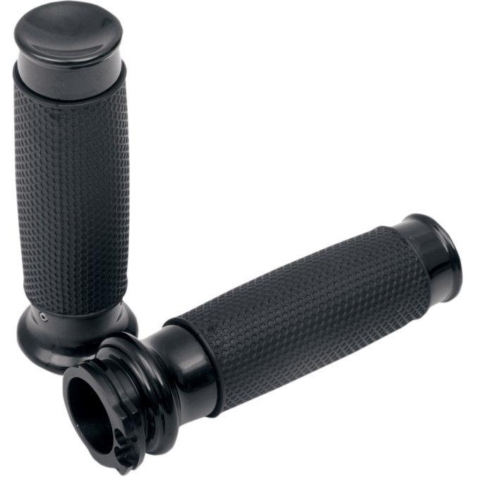 Todd's cycle vgr-2 vice grip black with rubber 1" dual cable