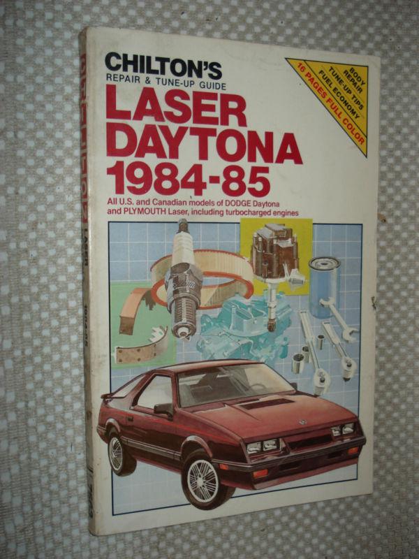 1984-1985 dodge daytona plymouth laser service manual shop book chiltons repair