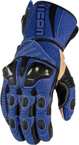 *fast shipping* 2013 icon overlord long glove (blue) motorcycle gloves