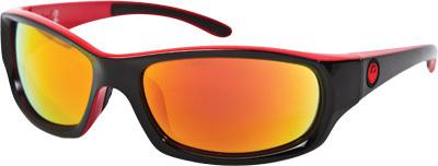 Dragon chrome 2 sunglasses jet w/red ion polar lens 720-2111