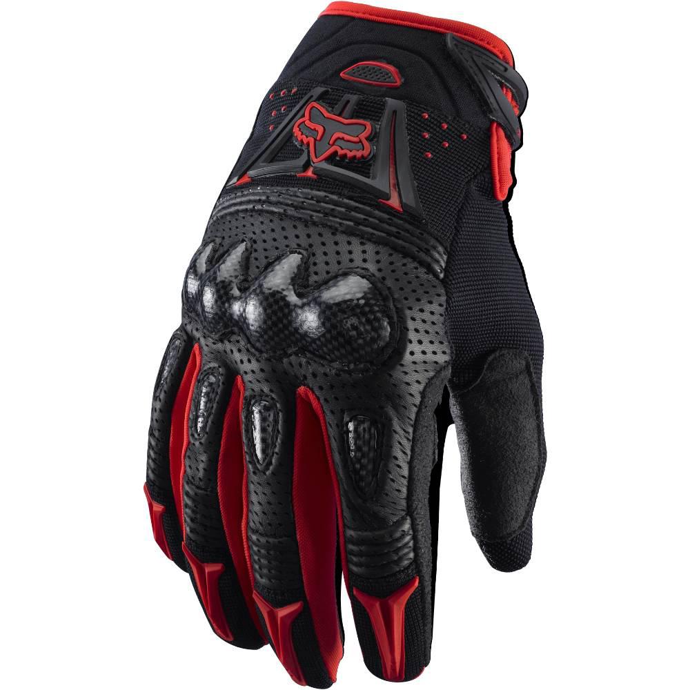 Fox racing bomber gloves red