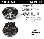 Centric parts 406.34008 rear hub assembly