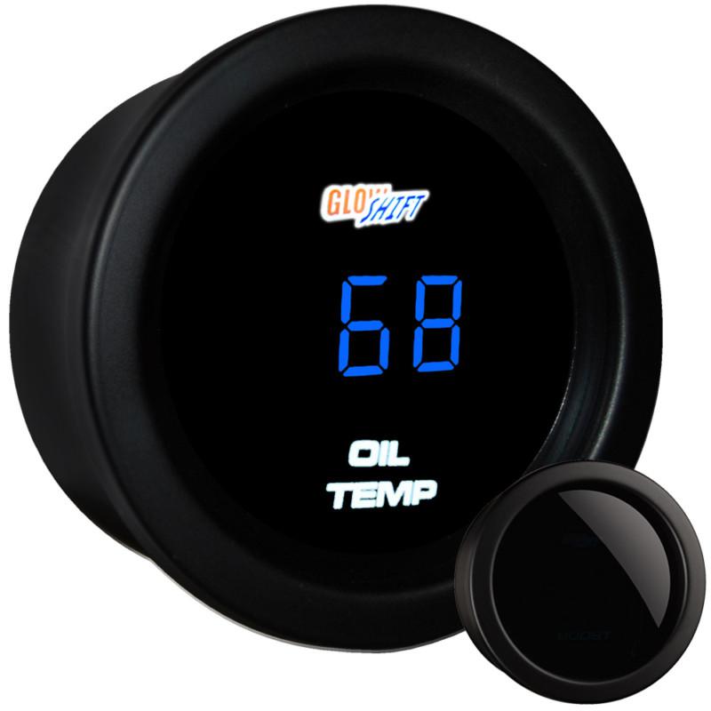 52mm oil temp °f gauge meter w. blue digital display