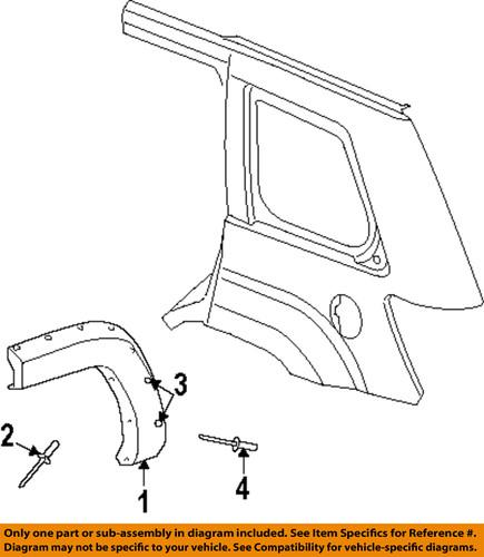 Jeep oem 6004212 exterior-rear-flare rivet