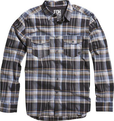 Fox racing mens brayden long sleeve plaid woven shirt 2013