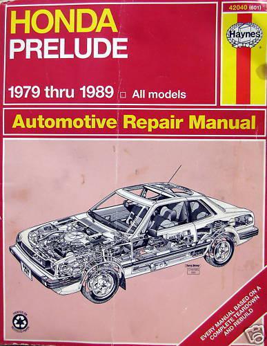 1979-1989 haynes repair manual - honda prelude - #42040 - 1998