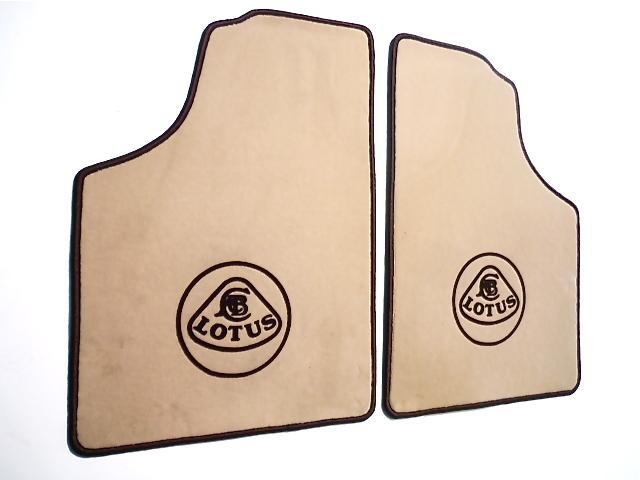 Tan/dark brown velours mat set for lotus esprit + turbo s3 lhd + rhd