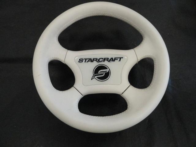 Starcraft steering wheel white vinyl 13-1/2" marine boat