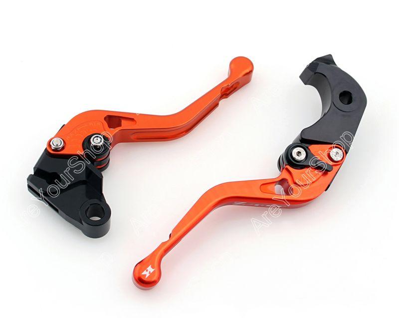 Short adjustable brake clutch levers kawasaki z1000 07-11 z1000sx 12-13 orange