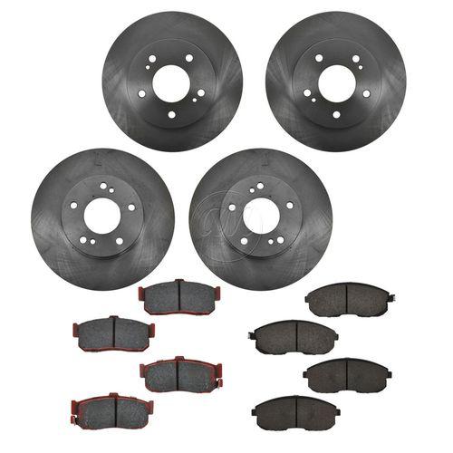 Brake pad & rotor kit ceramic front & rear for infiniti i30 nissan maxima new