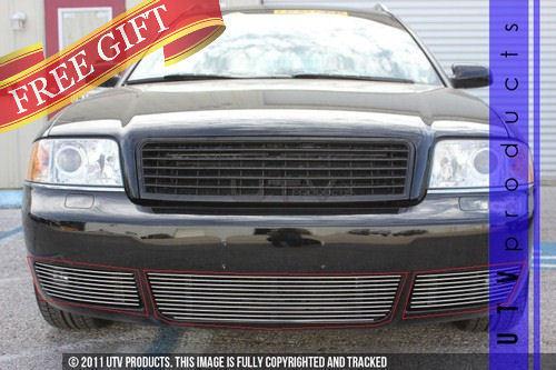 2002 - 2006 audi a6 3pc chrome bumper billet grille kit 4 dr sedan & w 02 03 04 