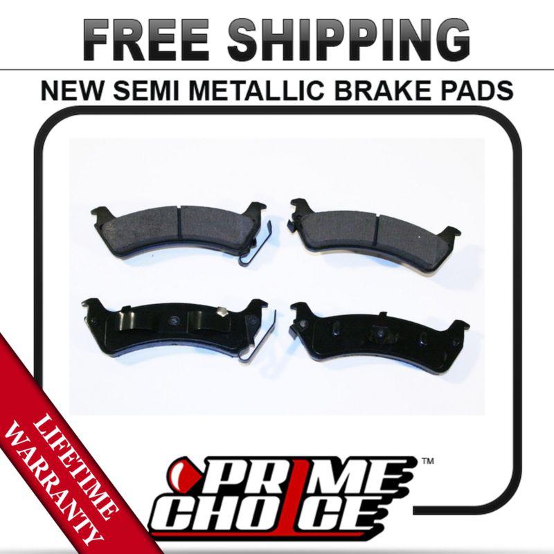 Rear semi metallic disc brake pad kit full set with lifetime warranty