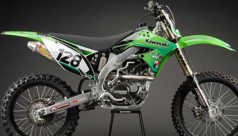 Nstyle super stock kx250f kawasaki graphics kit kxf250 (09-12) w/ seat cover