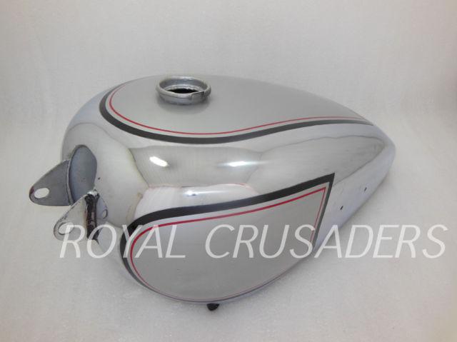 New bsa b31 silver painted chrome petrol tank (reproduction)