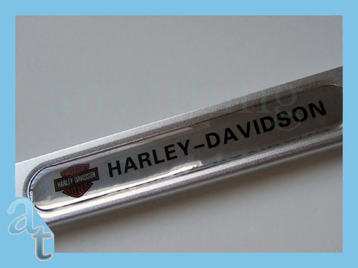 Silver harley davidson aluminum license plate frame 4-hole logo chrome quality