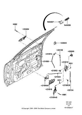 6w3z5422405aptm ford handle assy - door - outer