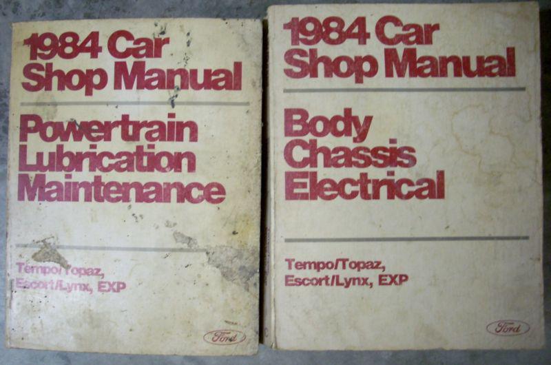 1984 ford tempo escort mercury topaz lynx service shop repair manual book