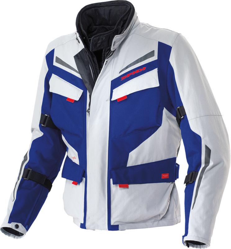 Spidi sport s.r.l. voyager 2 h2out motorcycle jacket gray/blue xx-large