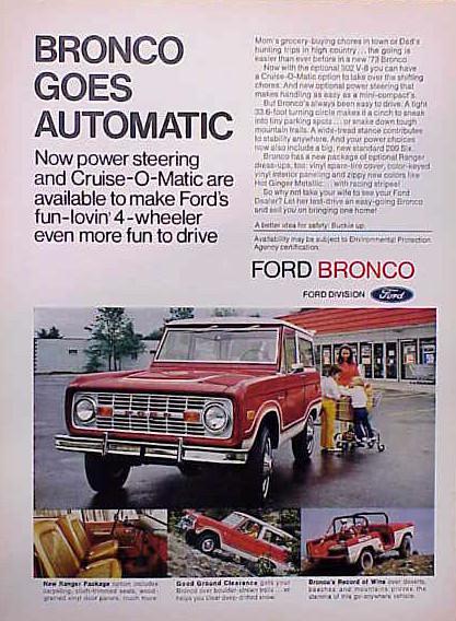 1973 ford bronco original vintage ad  5+= free ship cmy store  5+= free ship