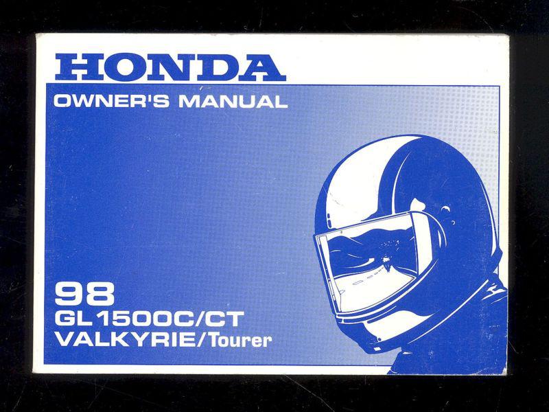 1998 honda gl1500c/ct / valkyrie / tourer owner`s manual 