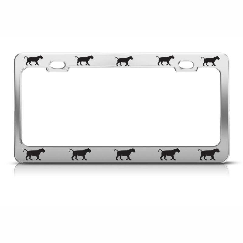 Lion pride lions metal chrome licence plate frame animal lover tag border