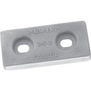 Martyr zinc alloy pleasurecraft zhc-2 medium streamlined bolt-on hull anode 