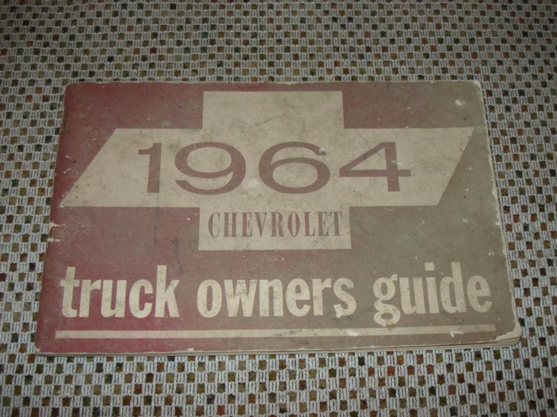 1964 chevy truck owners manual original glove box book